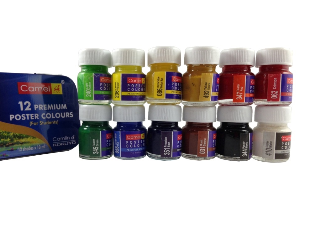 Camel Premium Poster Color 10ml Each 12 Shades